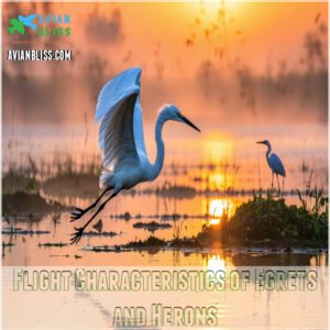 Flight Characteristics of Egrets and Herons