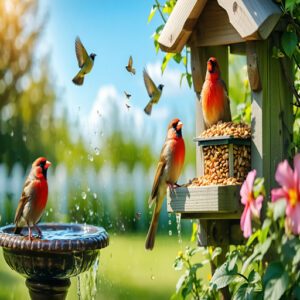 Food and Water Sources for Red Birds