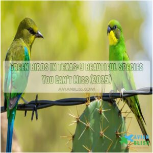 green birds in texas