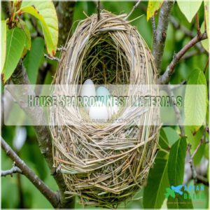 House Sparrow Nest Materials