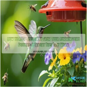 how to keep bees away from your hummingbird feeders