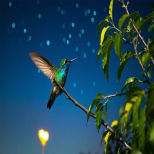 Hummingbird Activity at Night