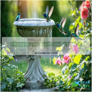 Hummingbird Bird Bath Features