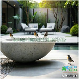 Modern Concrete Bird Baths