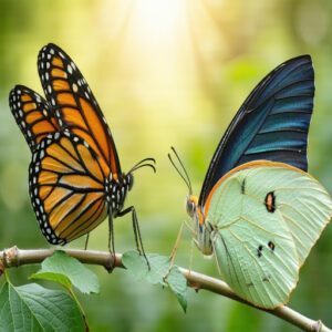 Monarch, Luna Moth, Viceroy, and Pipevine Swallowtail