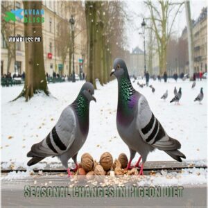 Seasonal Changes in Pigeon Diet