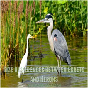 Size Differences Between Egrets and Herons