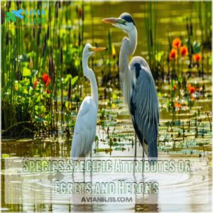 Species Specific Attributes of Egrets and Herons