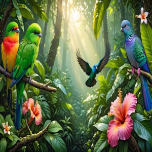 Tanagers and Pigeons