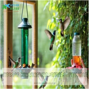 Types of Hummingbird Feeders Available