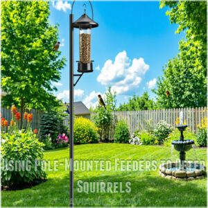 Using Pole-Mounted Feeders to Deter Squirrels