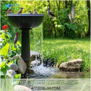 Water Sources and Bird Baths