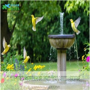 Water Sources for Yellow Birds