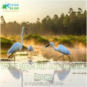 White Birds Diet and Foraging Habits