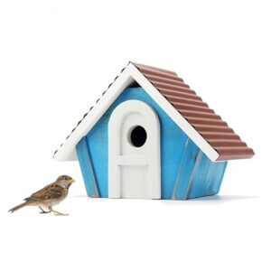 Winter Cottage Cedar Bird House