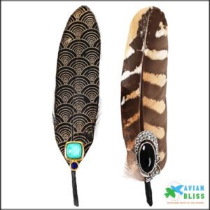 2PCS Hat Feathers Assorted Turquoise