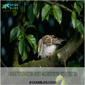 Adaptations for Sleeping in Trees