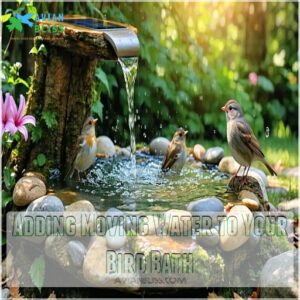 Adding Moving Water to Your Bird Bath