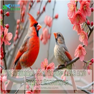 Behavioral Contrasts: Male and Female Cardinals