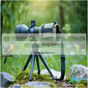 bird watching spotting scope tripod setup