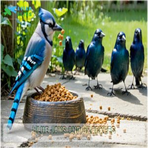 Blue Jays and Grackles