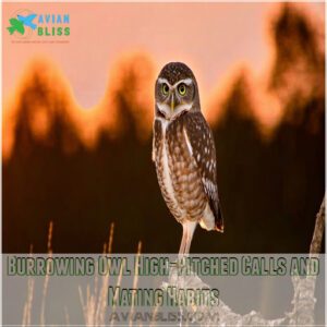 Burrowing Owl High-Pitched Calls and Mating Habits