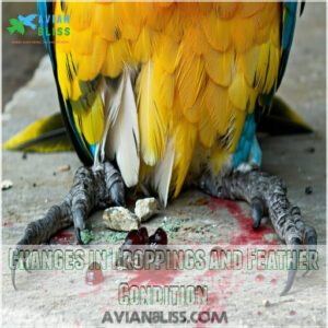 Changes in Droppings and Feather Condition