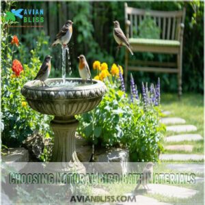 Choosing Natural Bird Bath Materials