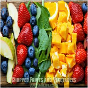 Chopped Fruits and Vegetables