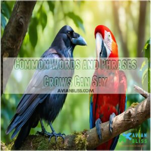 Common Words and Phrases Crows Can Say