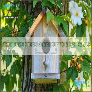 Finch Birdhouse Construction Materials