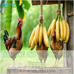 Hanging and Feeding on a Feeder