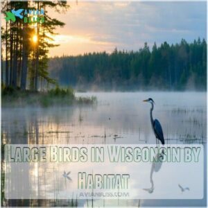 Large Birds in Wisconsin by Habitat