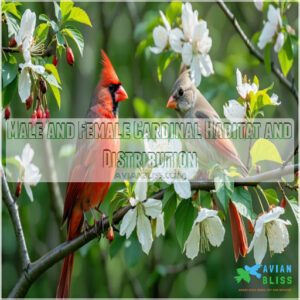 Male and Female Cardinal Habitat and Distribution