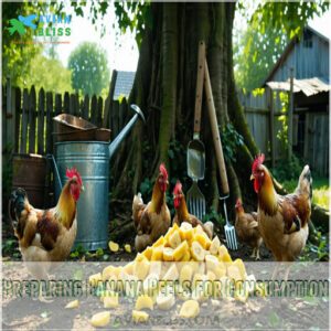 Preparing Banana Peels for Consumption