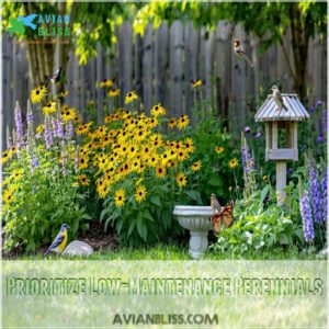 Prioritize Low-Maintenance Perennials