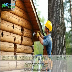 Replacing Rotting Wood to Prevent Infestations