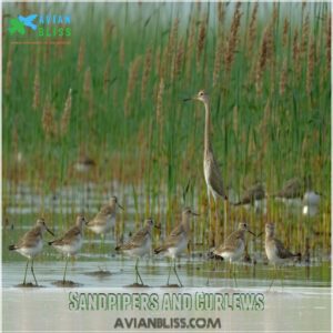 Sandpipers and Curlews