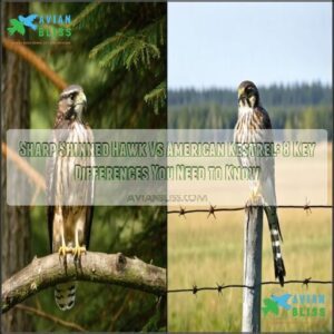 sharp shinned hawk vs american kestrel