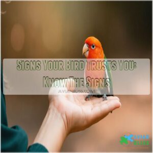 signs your bird trusts you