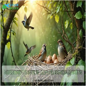 Sparrow Nesting and Breeding Habits