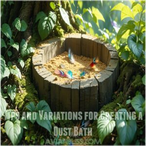 Tips and Variations for Creating a Dust Bath