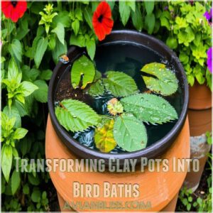 Transforming Clay Pots Into Bird Baths