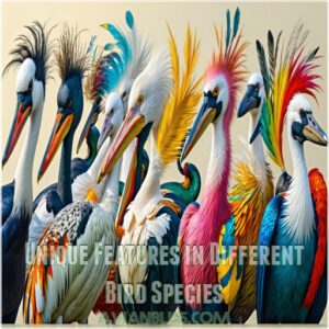 Unique Features in Different Bird Species