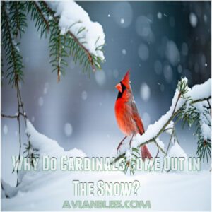 why do cardinals come out in the snow