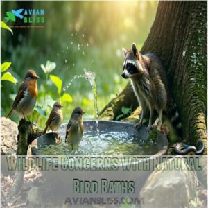 Wildlife Concerns With Natural Bird Baths