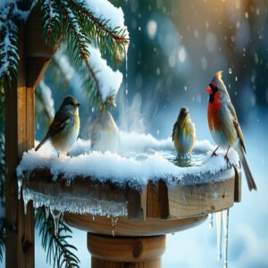 Winter Bird Bath Care