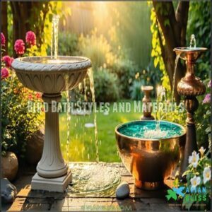 Bird Bath Styles and Materials