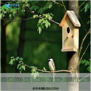 Chickadees and Titmice Nesting Requirements