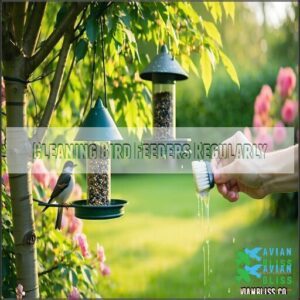 Cleaning Bird Feeders Regularly